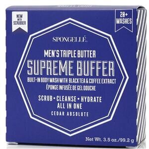 SPONGELLE‎ 20+ Men's Supreme Buffer | White Scrubber BNIB
